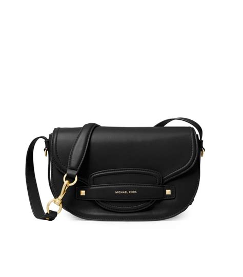 michael kors cary medium saddle bag|michael kors black rainbow bag.